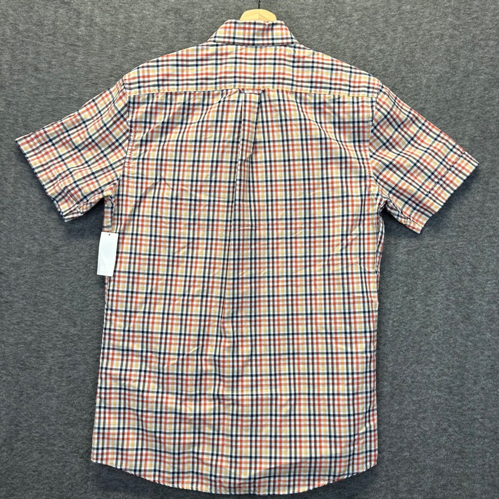 Izod Breeze‎ Collection Mens Small Red Clay Plaid Cool FX Short Sleeve Shirt NEW - Picture 2 of 9